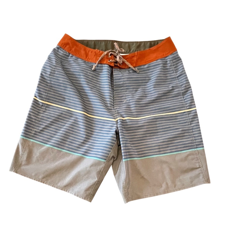Patagonia Hydro Series Boardshorts Mens 28 Blue Striped Surf Trunks